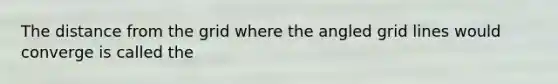 The distance from the grid where the angled grid lines would converge is called the