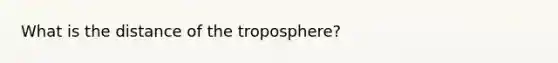 What is the distance of the troposphere?