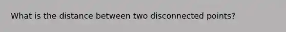 What is the distance between two disconnected points?