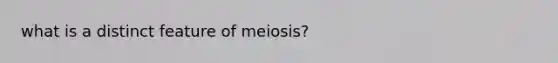 what is a distinct feature of meiosis?