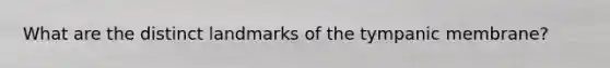 What are the distinct landmarks of the tympanic membrane?