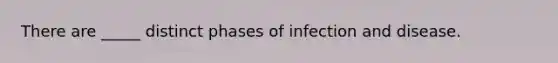 There are _____ distinct phases of <a href='https://www.questionai.com/knowledge/knx11K5byo-infection-and-disease' class='anchor-knowledge'>infection and disease</a>.