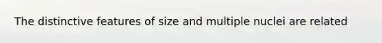 The distinctive features of size and multiple nuclei are related