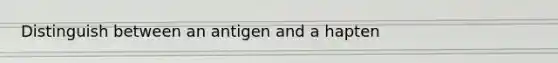 Distinguish between an antigen and a hapten