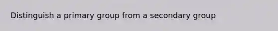 Distinguish a primary group from a secondary group