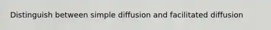 Distinguish between simple diffusion and facilitated diffusion