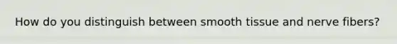 How do you distinguish between smooth tissue and nerve fibers?