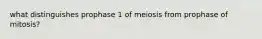 what distinguishes prophase 1 of meiosis from prophase of mitosis?