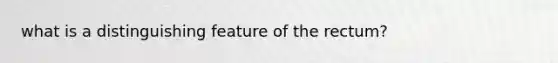 what is a distinguishing feature of the rectum?