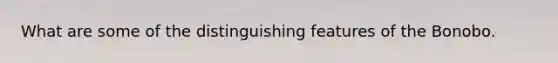 What are some of the distinguishing features of the Bonobo.