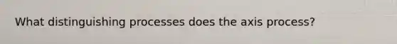 What distinguishing processes does the axis process?