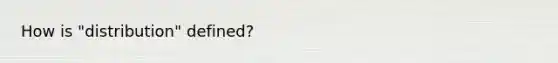 How is "distribution" defined?