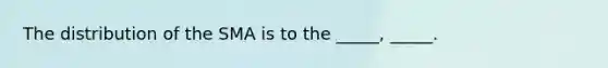The distribution of the SMA is to the _____, _____.