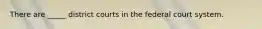 There are _____ district courts in the federal court system.
