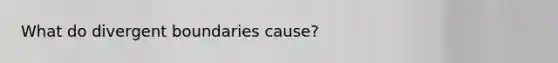 What do divergent boundaries cause?