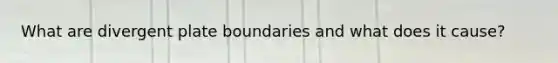 What are divergent plate boundaries and what does it cause?