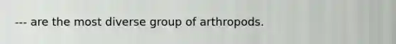 --- are the most diverse group of arthropods.