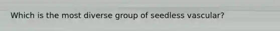 Which is the most diverse group of seedless vascular?