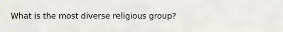 What is the most diverse religious group?