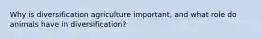 Why is diversification agriculture important, and what role do animals have in diversification?