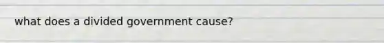 what does a divided government cause?