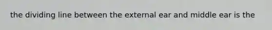 the dividing line between the external ear and middle ear is the