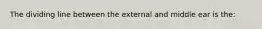 The dividing line between the external and middle ear is the: