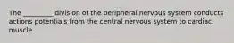 The _________ division of the peripheral nervous system conducts actions potentials from the central nervous system to cardiac muscle