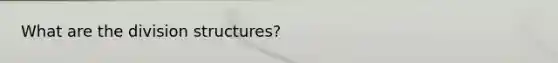 What are the division structures?