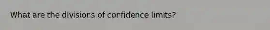 What are the divisions of confidence limits?