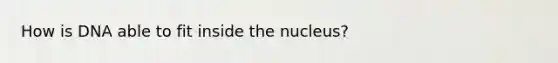 How is DNA able to fit inside the nucleus?