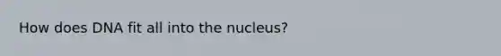 How does DNA fit all into the nucleus?