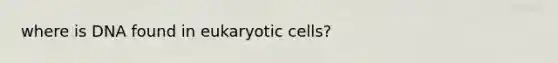 where is DNA found in eukaryotic cells?