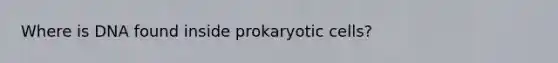 Where is DNA found inside prokaryotic cells?