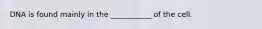 DNA is found mainly in the ___________ of the cell.
