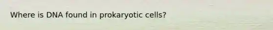 Where is DNA found in prokaryotic cells?