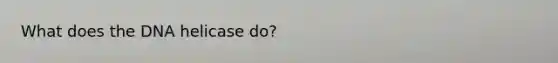 What does the DNA helicase do?