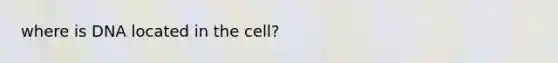 where is DNA located in the cell?