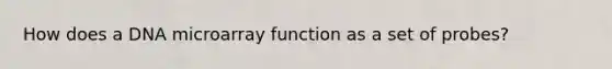 How does a DNA microarray function as a set of probes?