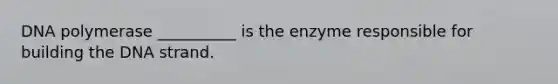 DNA polymerase __________ is the enzyme responsible for building the DNA strand.