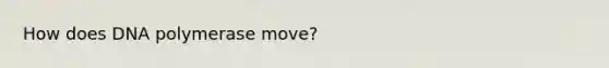 How does DNA polymerase move?