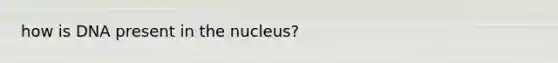 how is DNA present in the nucleus?