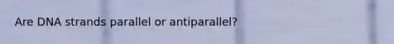 Are DNA strands parallel or antiparallel?