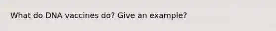 What do DNA vaccines do? Give an example?