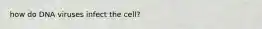 how do DNA viruses infect the cell?