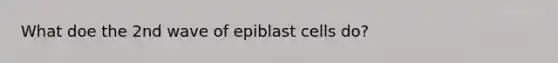 What doe the 2nd wave of epiblast cells do?