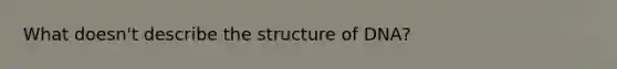 What doesn't describe the structure of DNA?