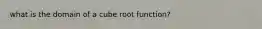 what is the domain of a cube root function?