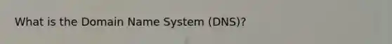 What is the Domain Name System (DNS)?