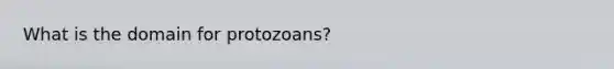 What is the domain for protozoans?